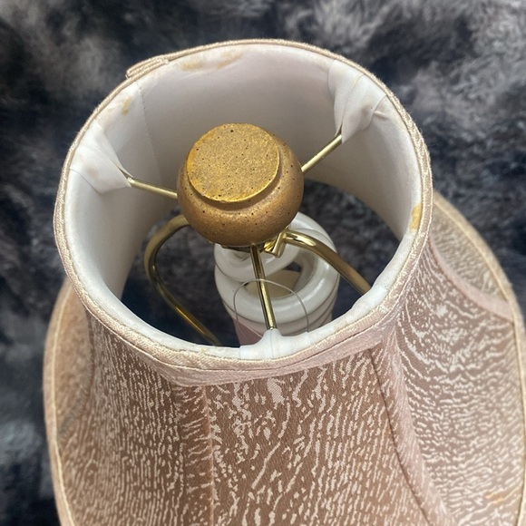 Elegant Gold Elephant Table Lamp with Beaded Trimmed Cloth shade - Picture 10 of 17